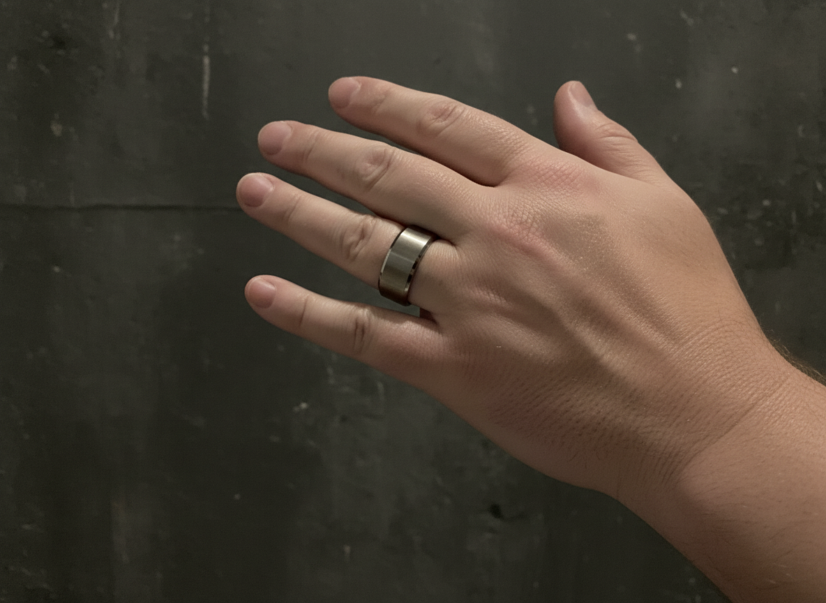 Brushed Titanium ring