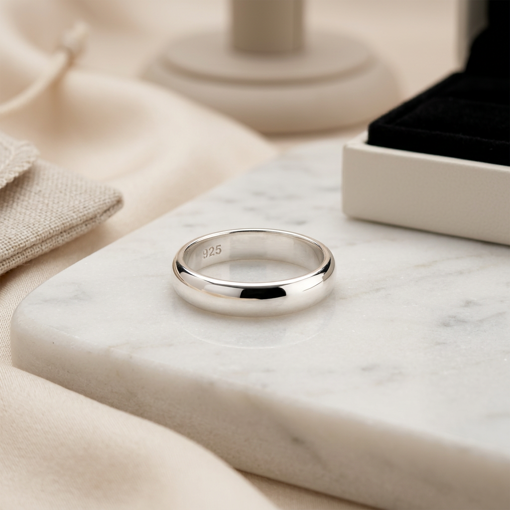Slät ring i 925 sterlingsilver