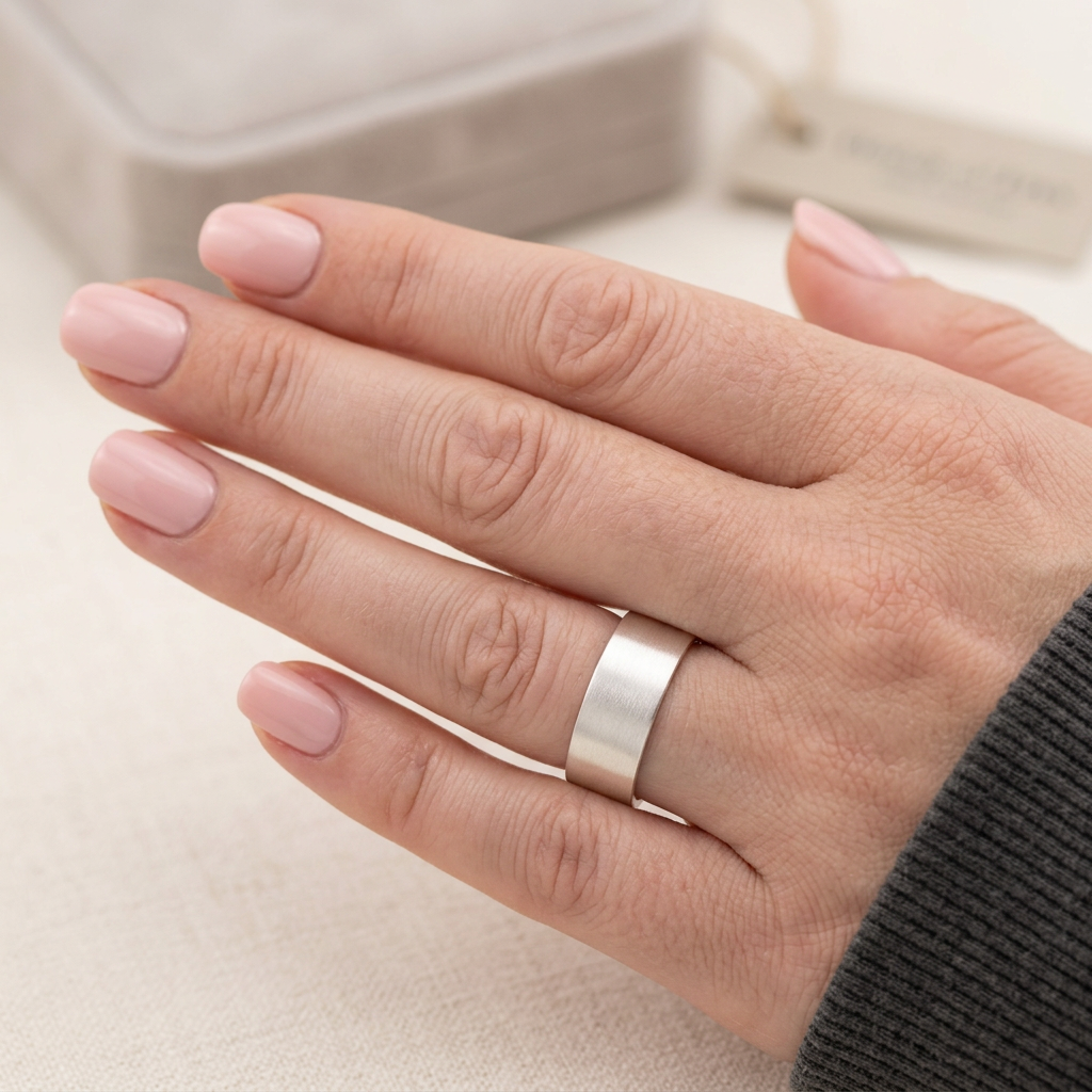 Bred manschettring i 925 sterlingsilver
