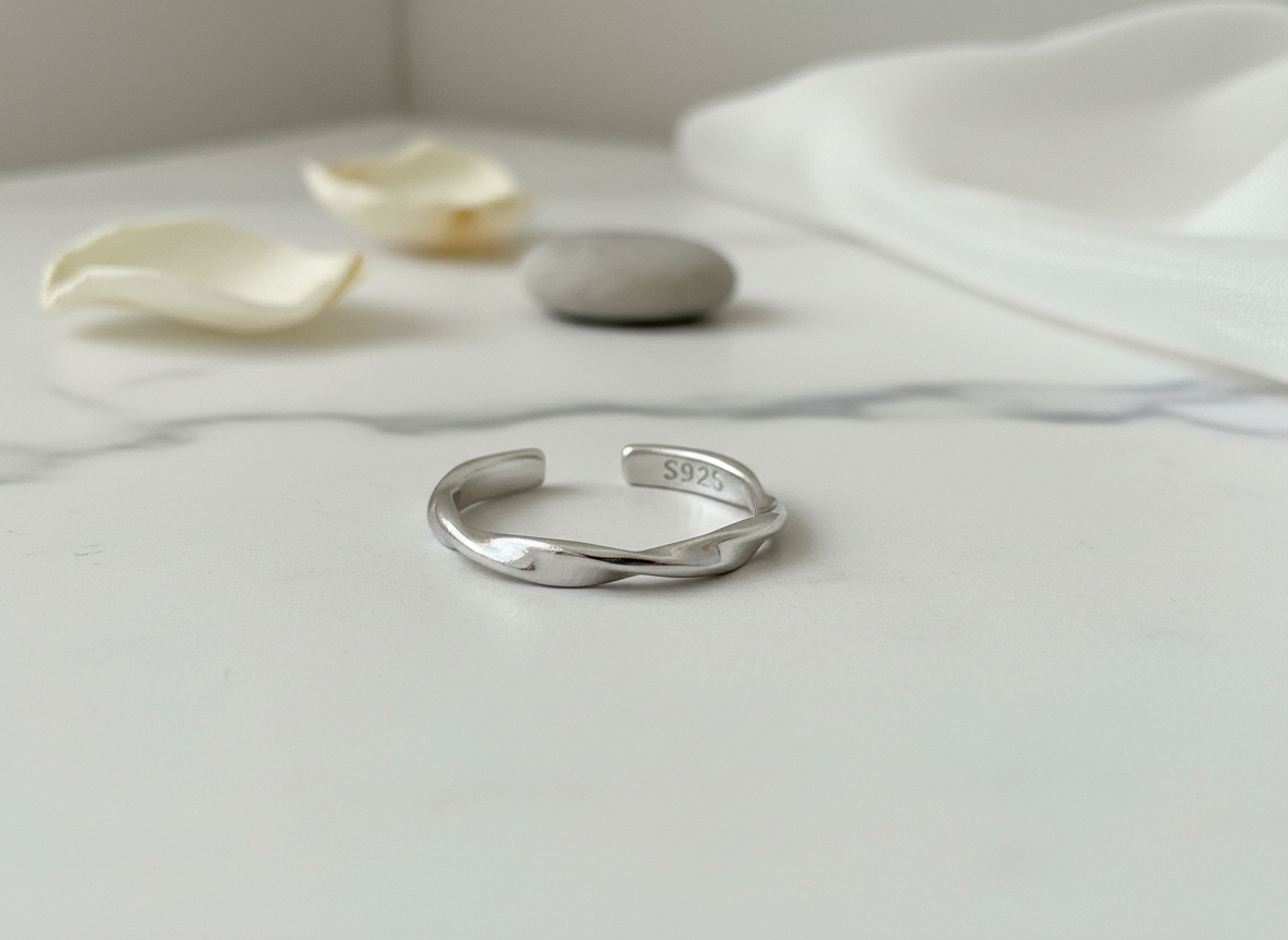Twisted Wire 925 Sterling Silver Ring