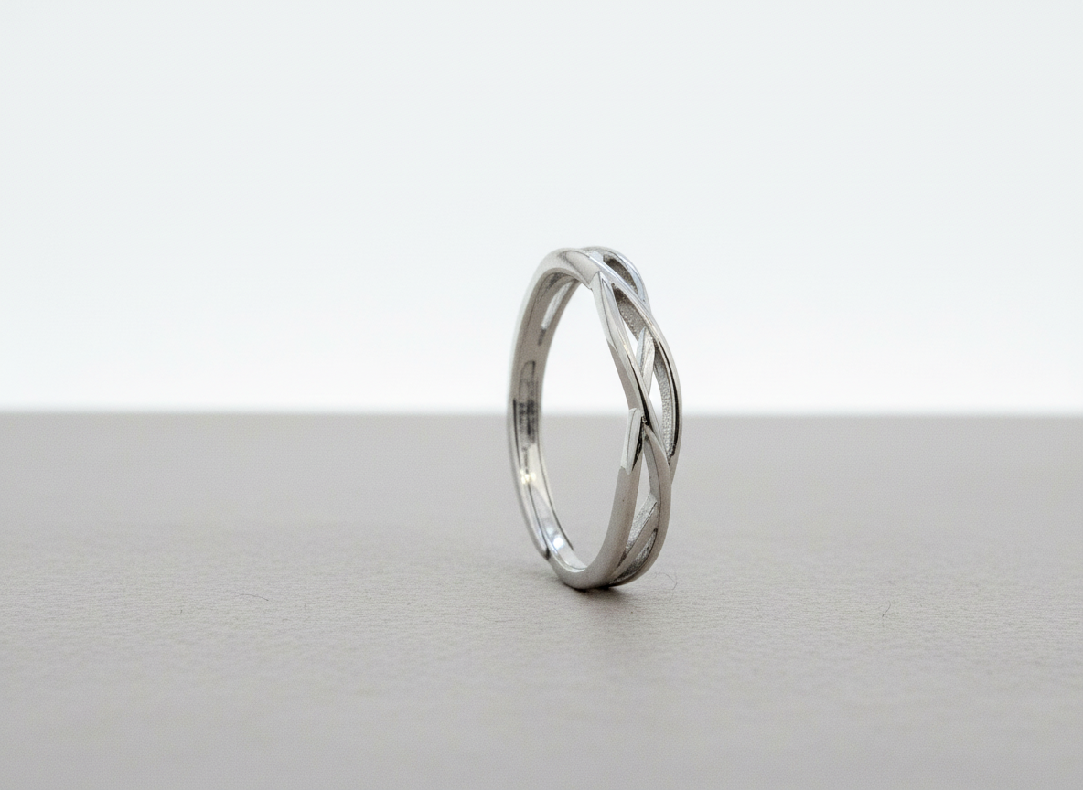 Flätad 925 Sterling Silver Ring