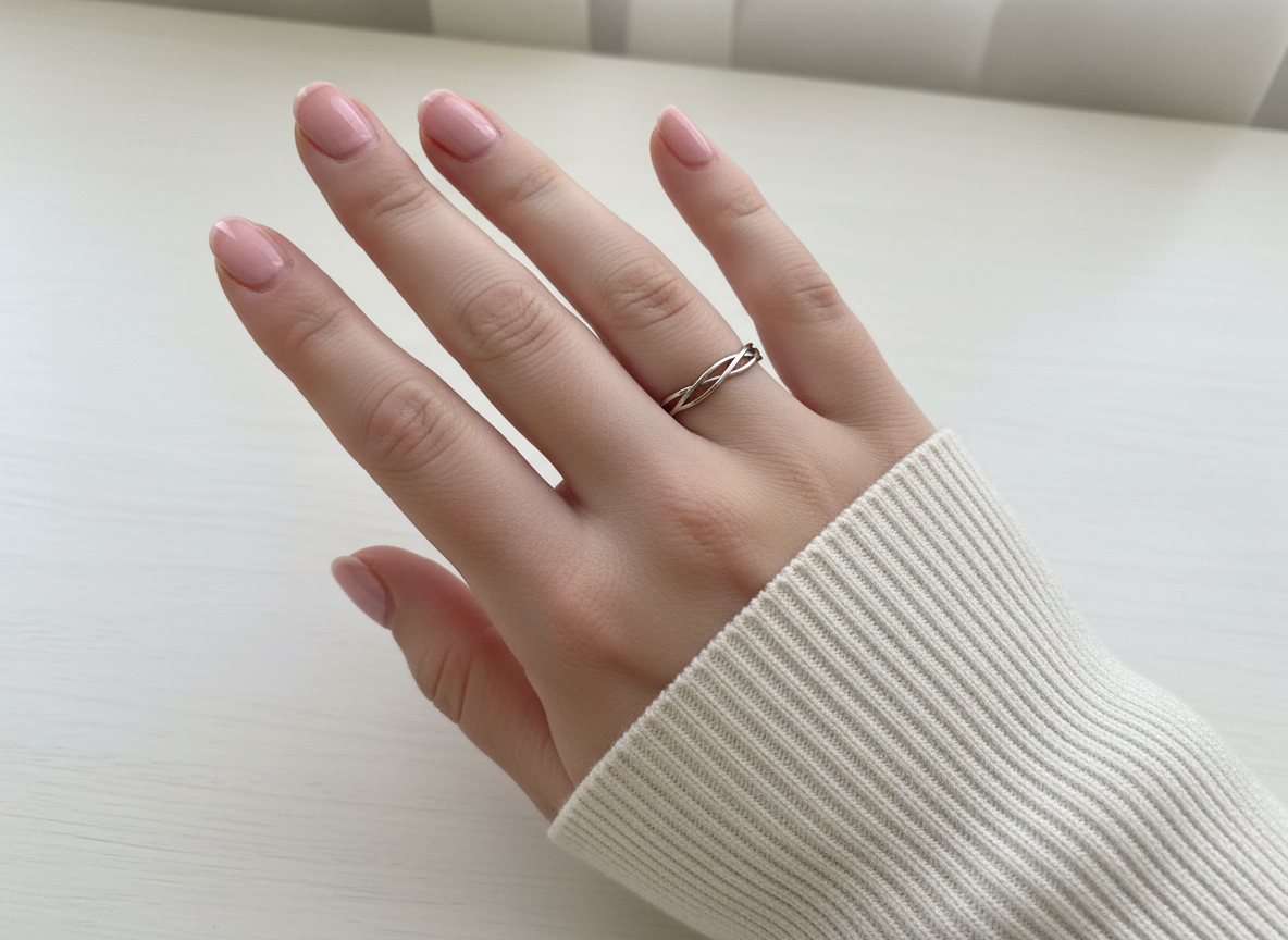 Flätad 925 Sterling Silver Ring