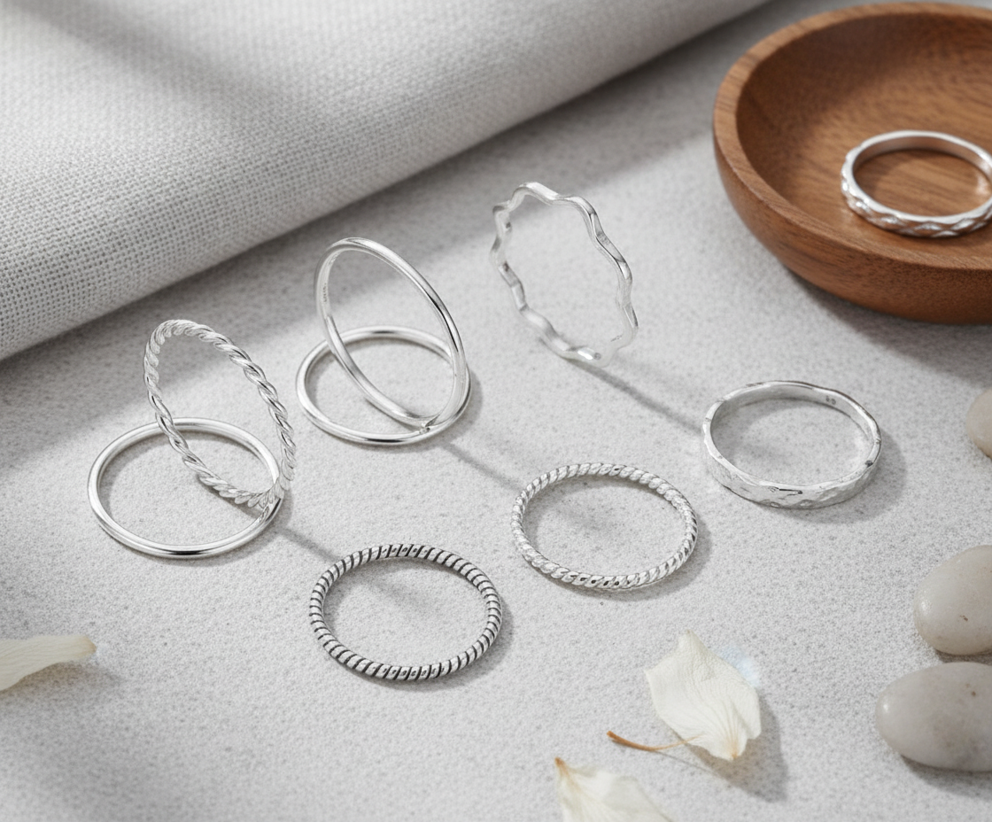 Stacking Rings 925 Sterling Silver
