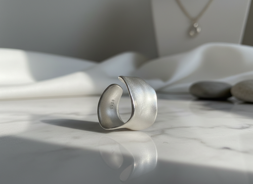 Buckled 925 Sterling Silver Ring