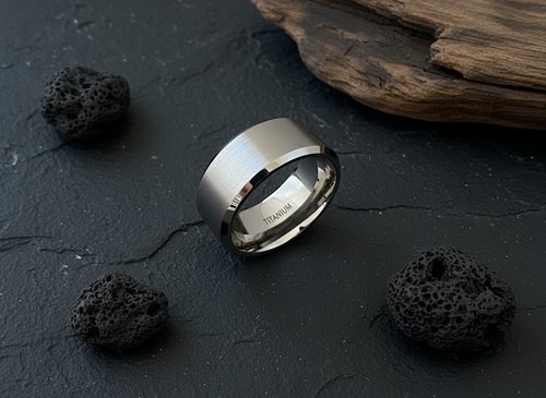 Brushed Titanium ring