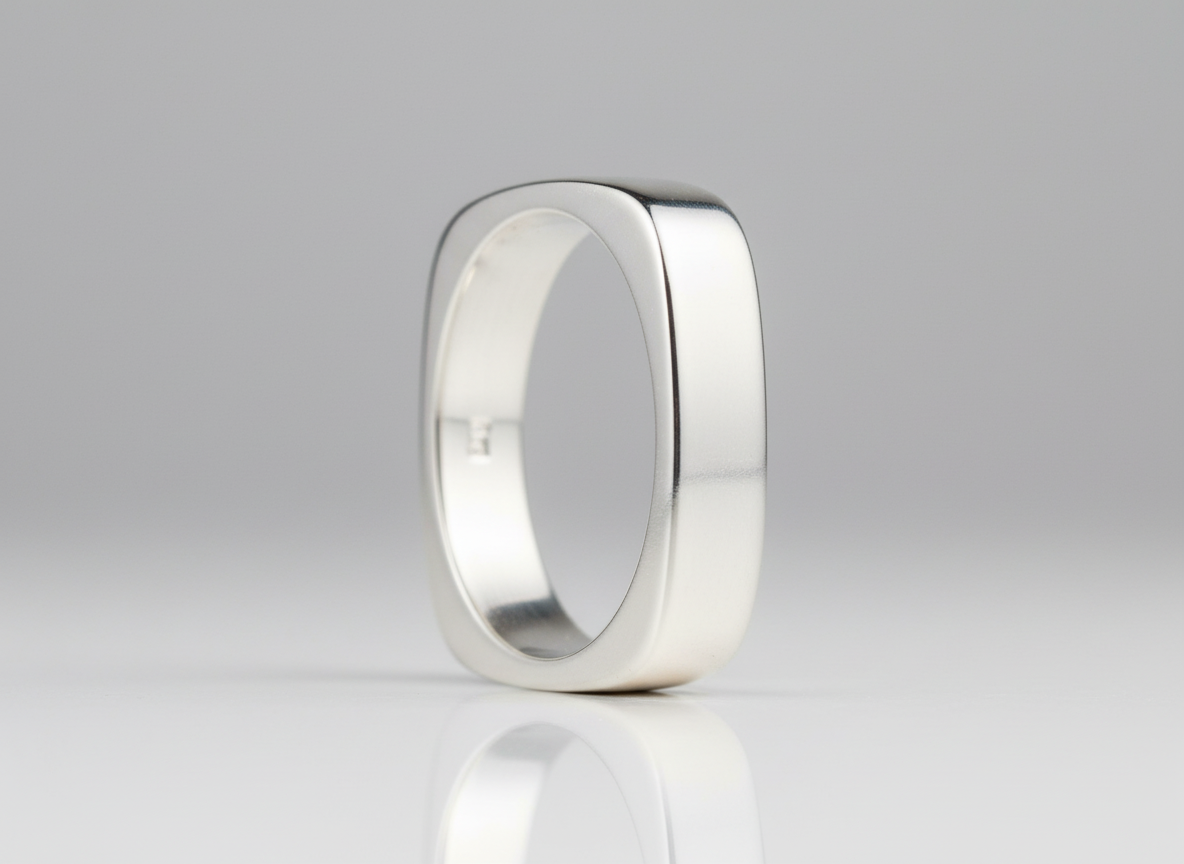 Fyrkantig ring i sterlingsilver 925